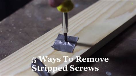 removing stripped screws from wood